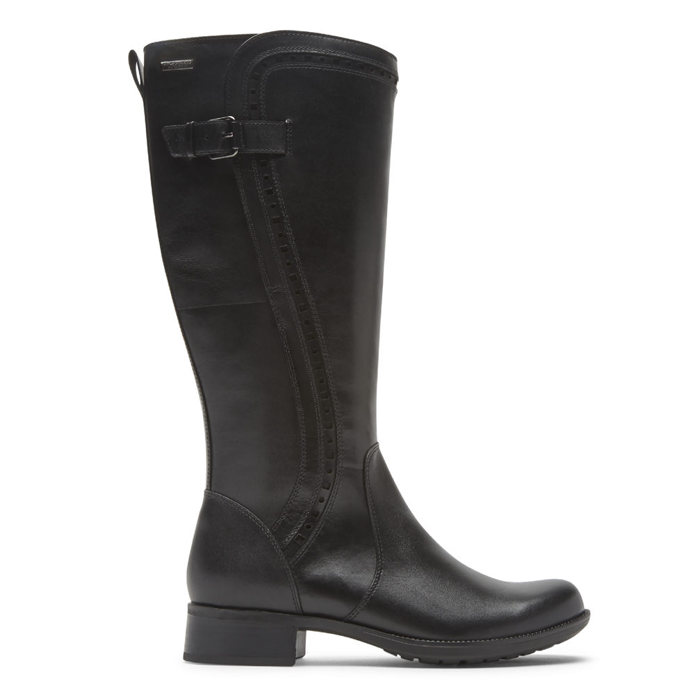 Rockport Singapore Womens Boots - Copley Waterproof Tall Black - JS3506921